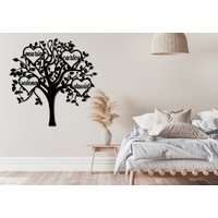 stammbaum Metall Wandkunst, Personalisiertes Muttertagsgeschenk, Benutzerdefinierter Familienname Baum, Bestes Geschenk Für Mutter, Dekor von BrosWallArtDecors