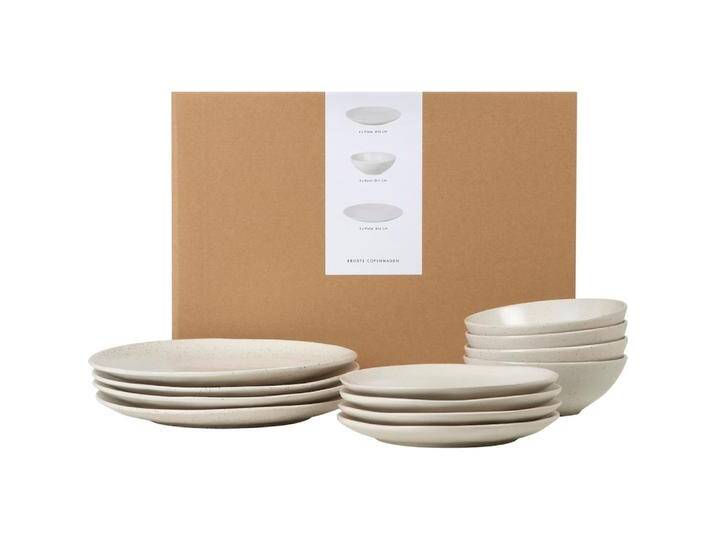 Broste Copenhagen, Geschirrset, Nordic Dinner Set (12 Stück) von Broste-Copenhagen