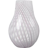 Broste Copenhagen - Ada Crossstripe Vase, H 22,5 cm, lavender grey von Broste Copenhagen