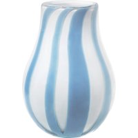 Broste Copenhagen - Ada Stripe Vase, H 22,5 cm, hellblau von Broste Copenhagen