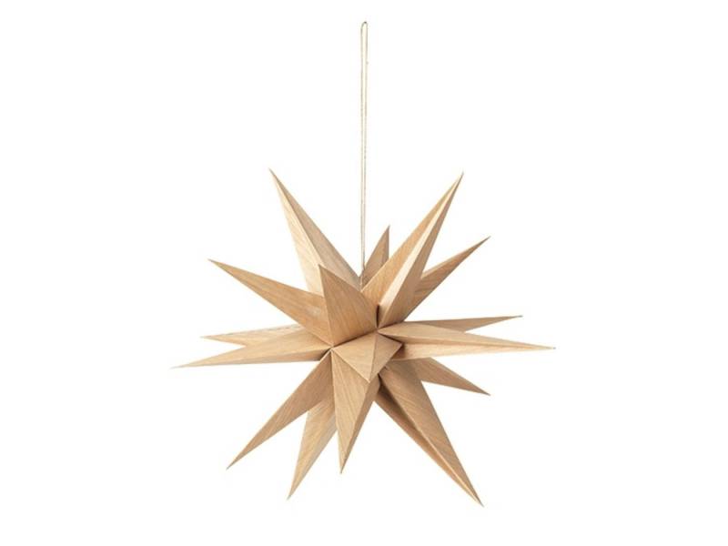 Broste Copenhagen Baumbehang Copenhagen VENUS Sternhänger Holz natural 55 cm, Venus Weihnachtsstern von Broste Copenhagen
