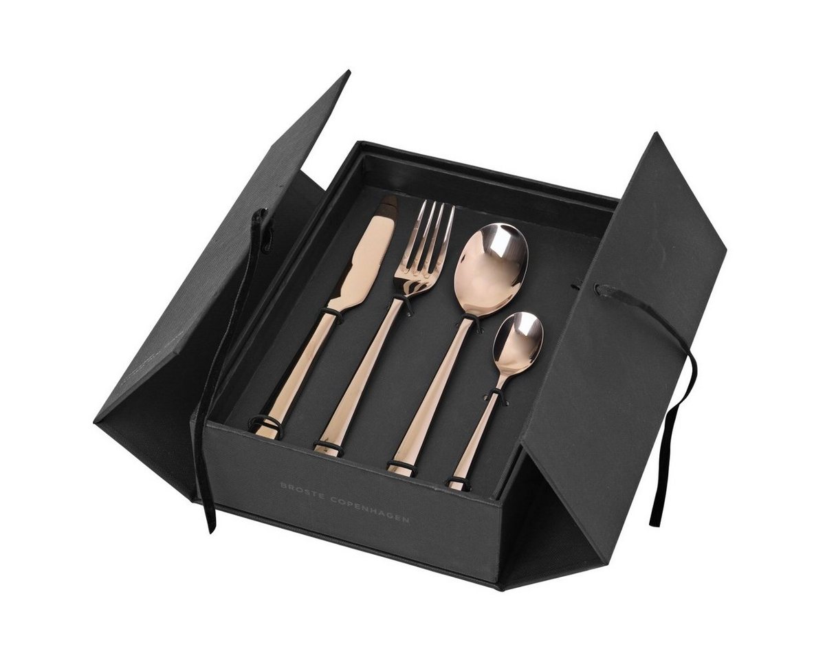 Broste Copenhagen Besteck-Set HUNE Besteckset titanium espresso 16tlg., stainless Steel von Broste Copenhagen