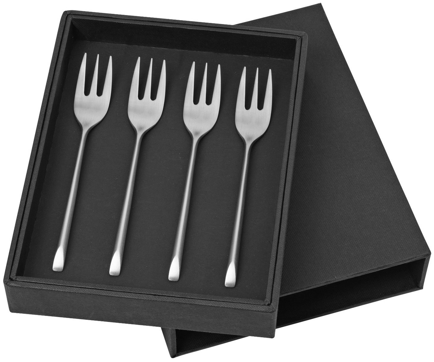 Broste Copenhagen Besteck-Set Sletten Full Satin Forged Kuchengabel 4tlg., Stainless Steel von Broste Copenhagen