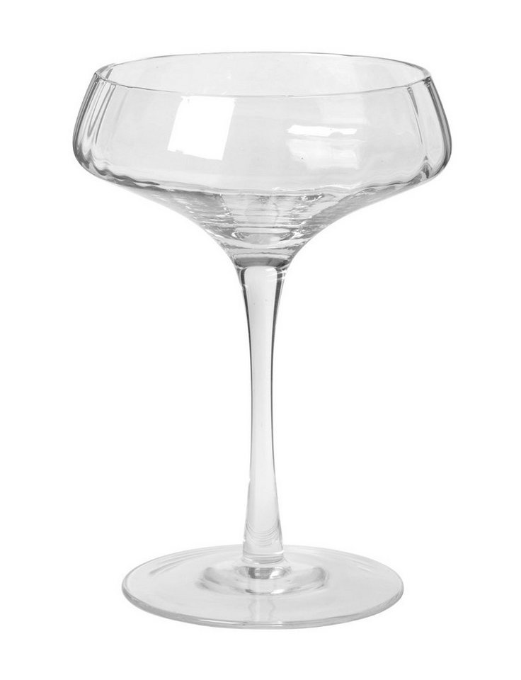 Broste Copenhagen Cocktailglas Sandvig Cocktailglas 0,2l, Mundgeblasenes Glas mit Linien, Sandvig Cocktailglas von Broste Copenhagen