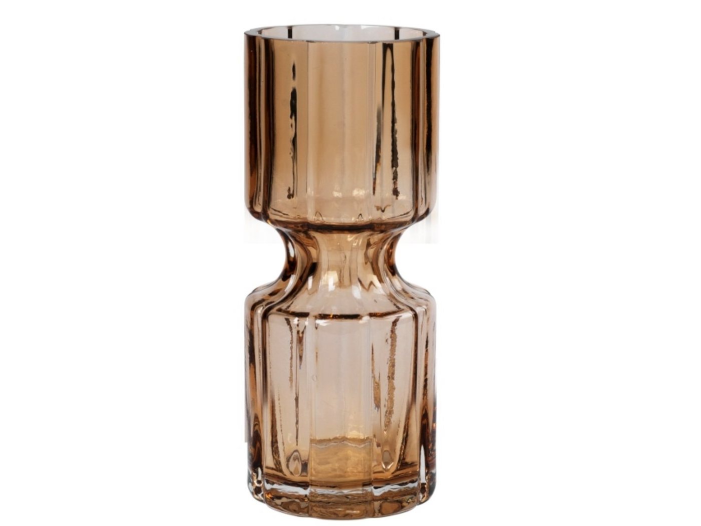 Broste Copenhagen Dekovase Hyacint Vase Glas Indian Tan 20 cm (Vase) von Broste Copenhagen