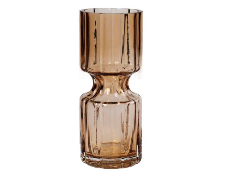 Broste Copenhagen Dekovase Hyacint Vase Glas Indian Tan 20 cm (Vasen), Hyacint Vase von Broste Copenhagen