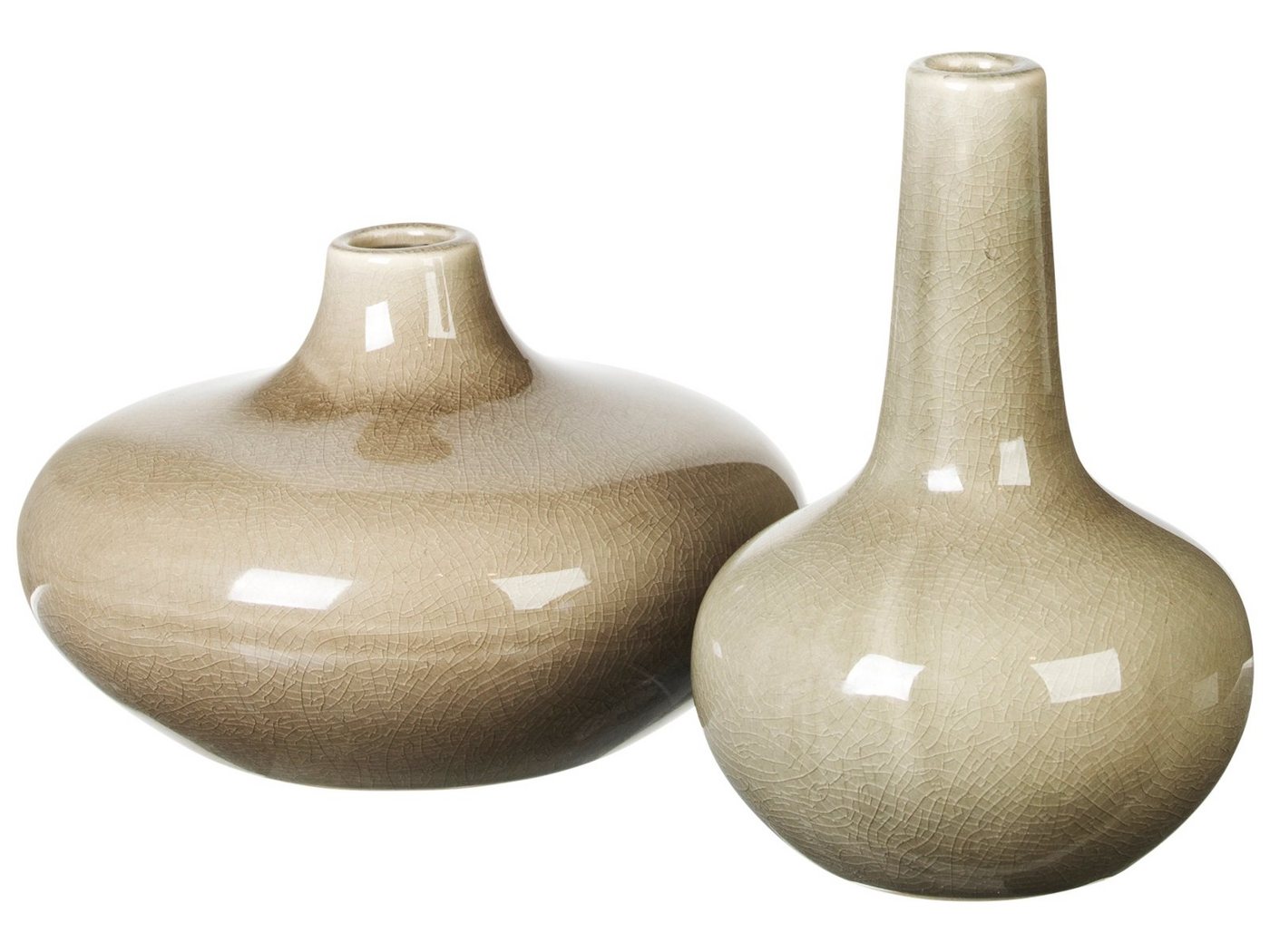 Broste Copenhagen Dekovase Vase TINY hoch Keramik taupe grey 12 cm (1 Stück) (Vase) von Broste Copenhagen