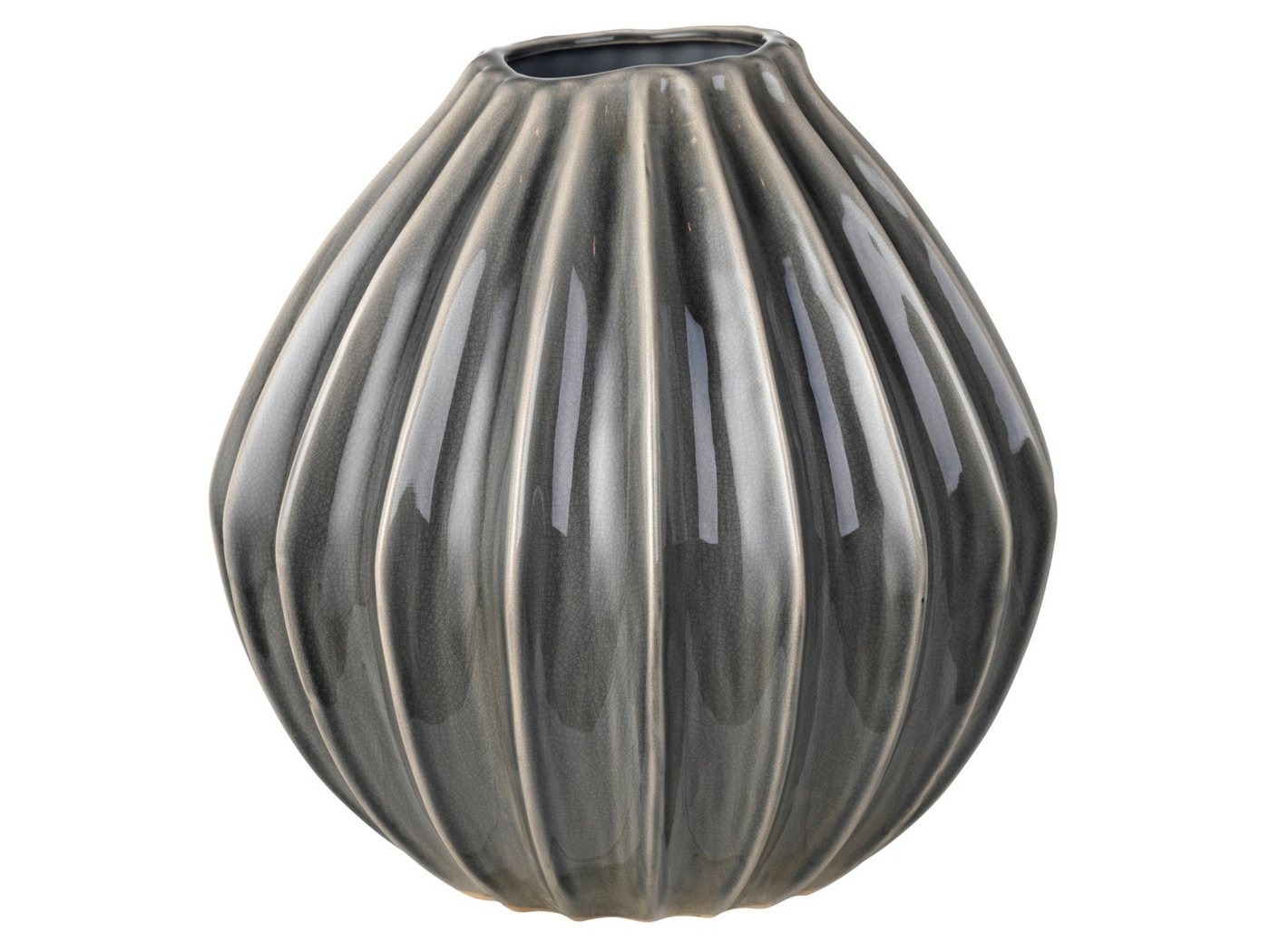 Broste Copenhagen Dekovase WIDE Vase L Keramik Smoked Pearl 30 cm (Vase) von Broste Copenhagen