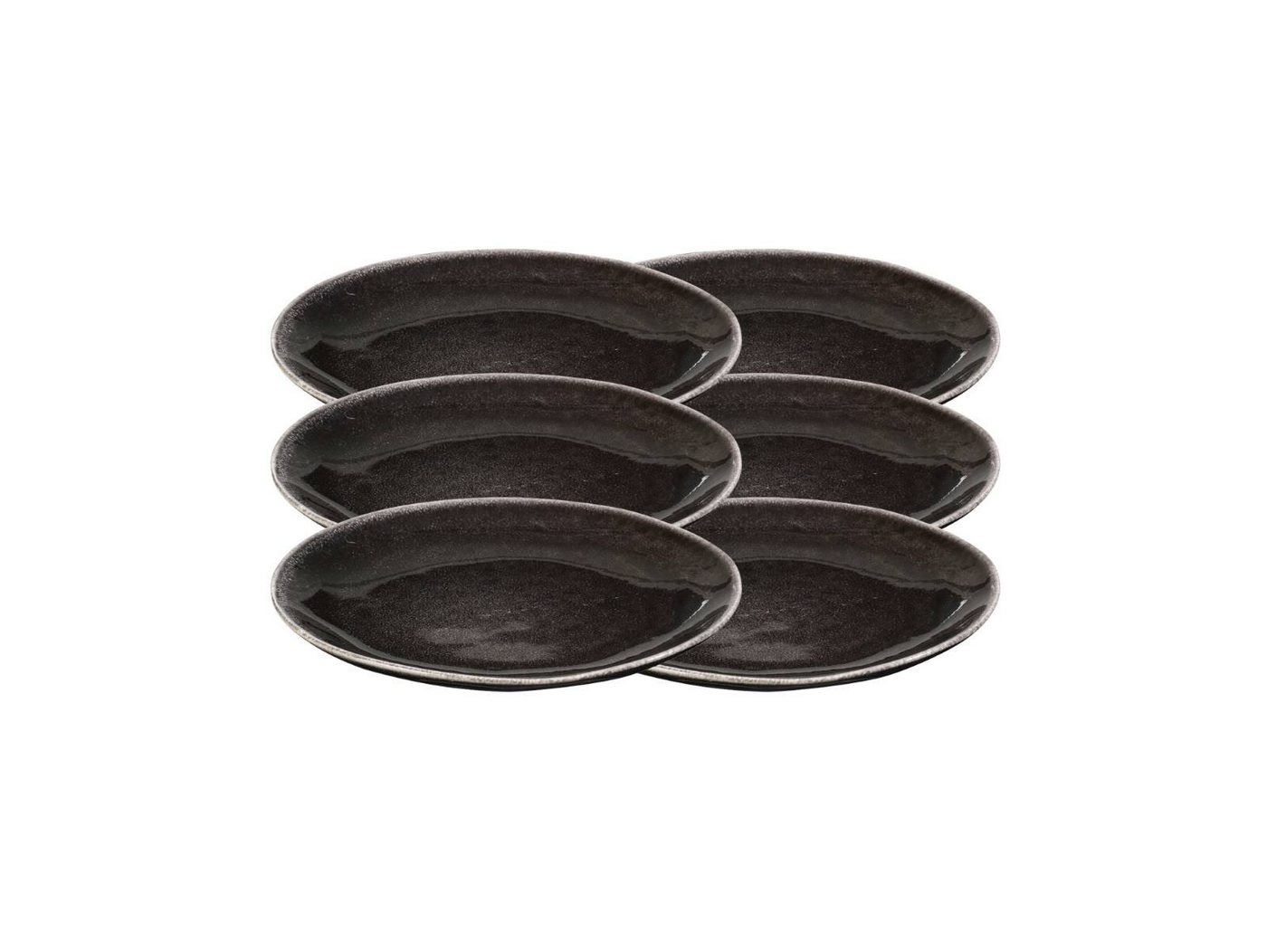 Broste Copenhagen Dessertteller NORDIC COAL Dessertteller 20 cm Set6 von Broste Copenhagen