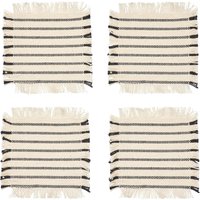 Broste Copenhagen - Elouise Untersetzer, off-white / schwarz (4er-Set) von Broste Copenhagen