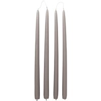 Broste Copenhagen - Getauchte Stabkerze, Ø 2,2 cm, linen (4er-Set) von Broste Copenhagen