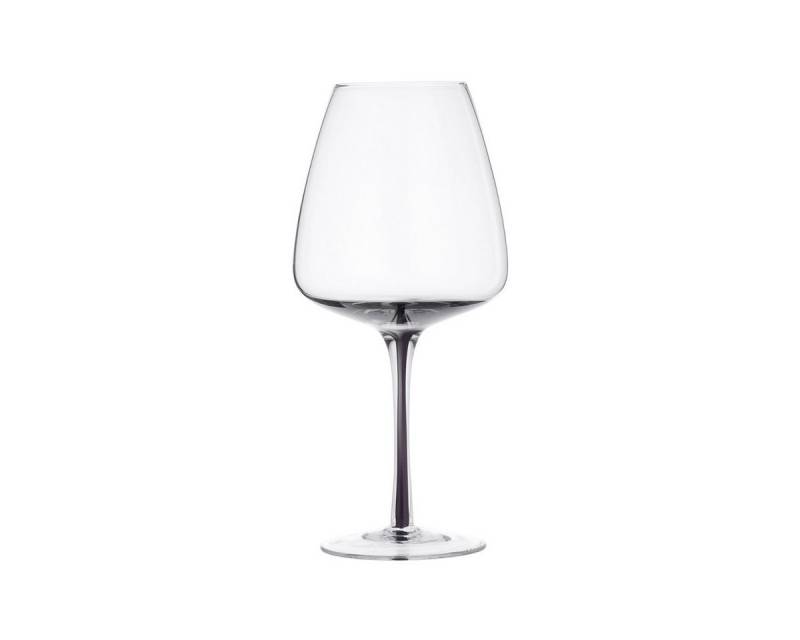 Broste Copenhagen Gläser-Set Rotweinglas SMOKE klar/grau 0,65 l 4er Set, Mundgeblasenes Glas, Smoke Rotweinglas von Broste Copenhagen