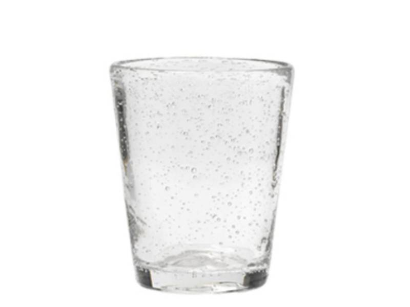 Broste Copenhagen Gläser-Set Trinkglas BUBBLE klar 0,2 l 4er Set, Mundgeblasenes Glas mit Blasen, Bubble Glas von Broste Copenhagen