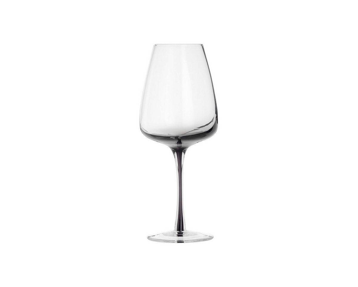 Broste Copenhagen Glas Weissweinglas SMOKE klar/grau 0,4 l 4er Set, Glas von Broste Copenhagen