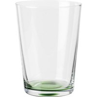 Broste Copenhagen - Hue Trinkglas 30 cl, clear / olive green von Broste Copenhagen