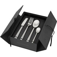 Broste Copenhagen - Hune Besteck-Set, gebürsteter Edelstahl gehämmert (16 tlg.) von Broste Copenhagen