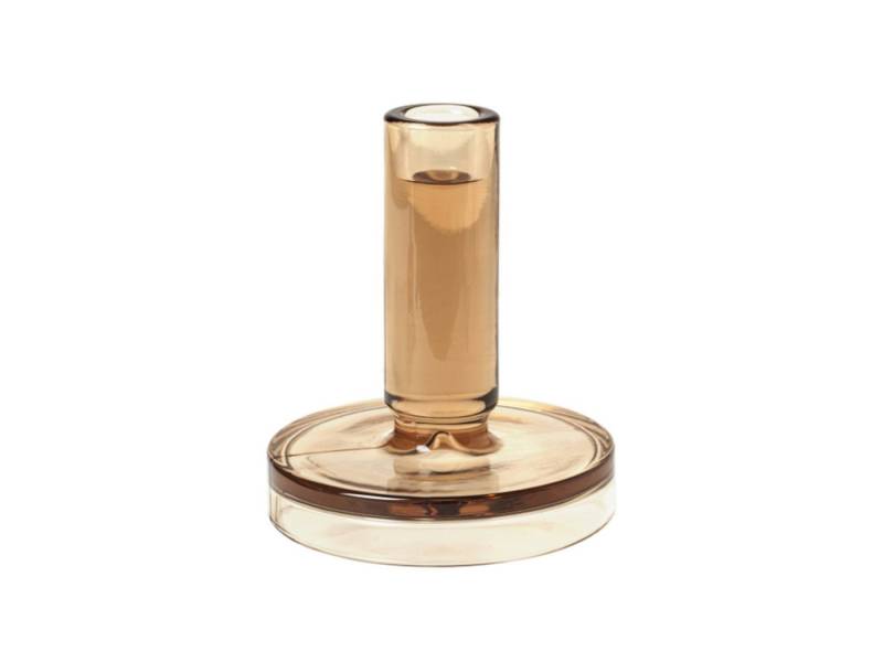 Broste Copenhagen Kerzenständer Copenhagen Petra Kerzenständer Glas Indian Tan 12 cm, Petra Leuchter von Broste Copenhagen