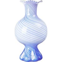 Broste Copenhagen - Mella Vase, intense blue / off-white von Broste Copenhagen