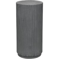 Broste Copenhagen - Rillo Podium, Ø 38.5 x 78 cm, charcoal von Broste Copenhagen