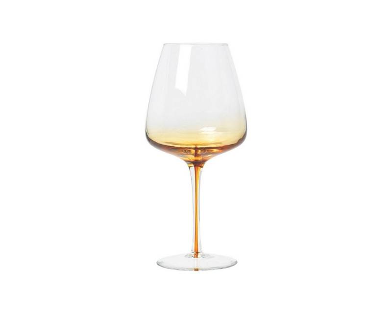 Broste Copenhagen Rotweinglas AMBER Rotweinglas caramel 0,65 l, Mundgeblasenes Glas, Amber Rotweinglas von Broste Copenhagen