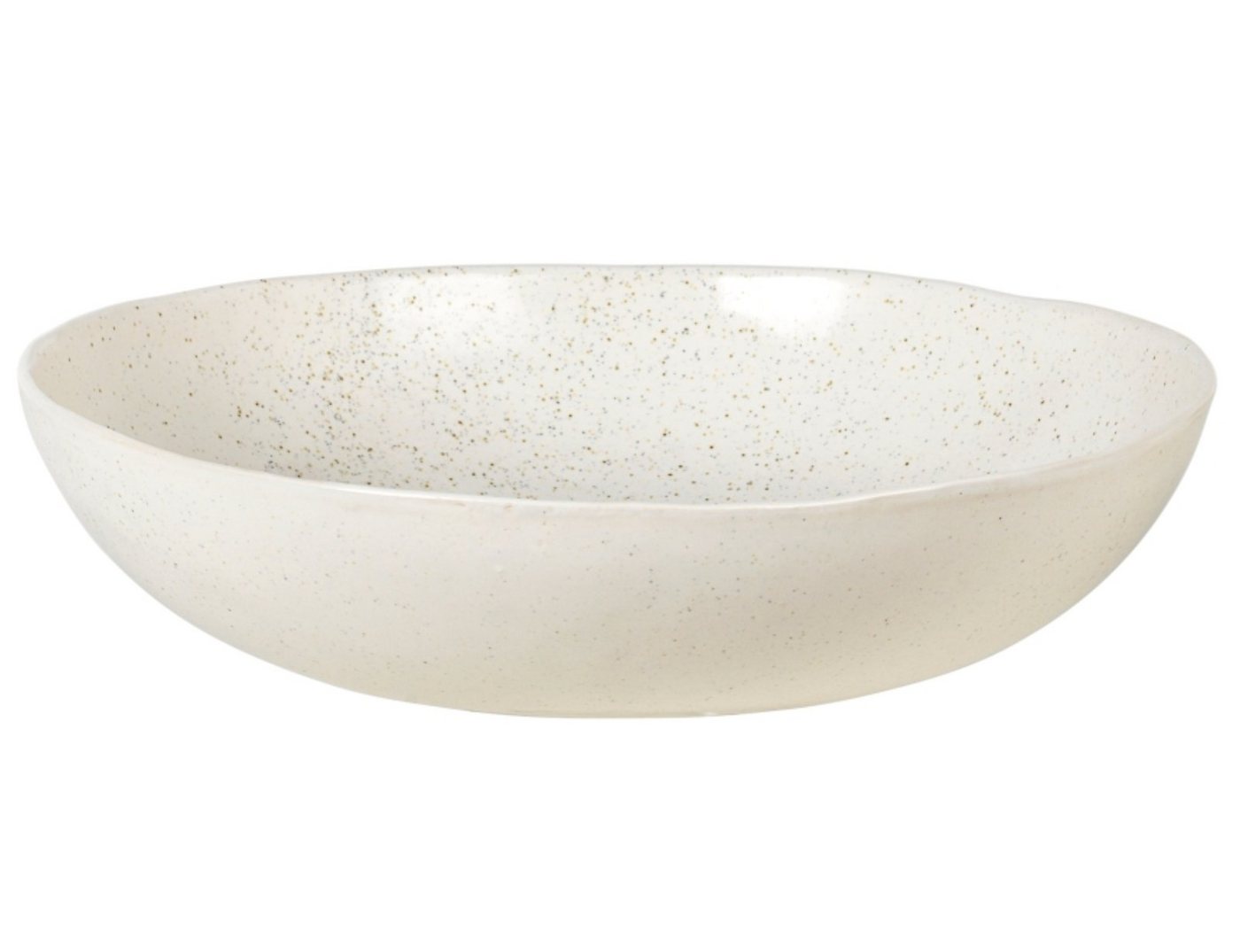 Broste Copenhagen Schale NORDIC VANILLA Salatschale 34,5 cm, Steingut, (Salatschale) von Broste Copenhagen