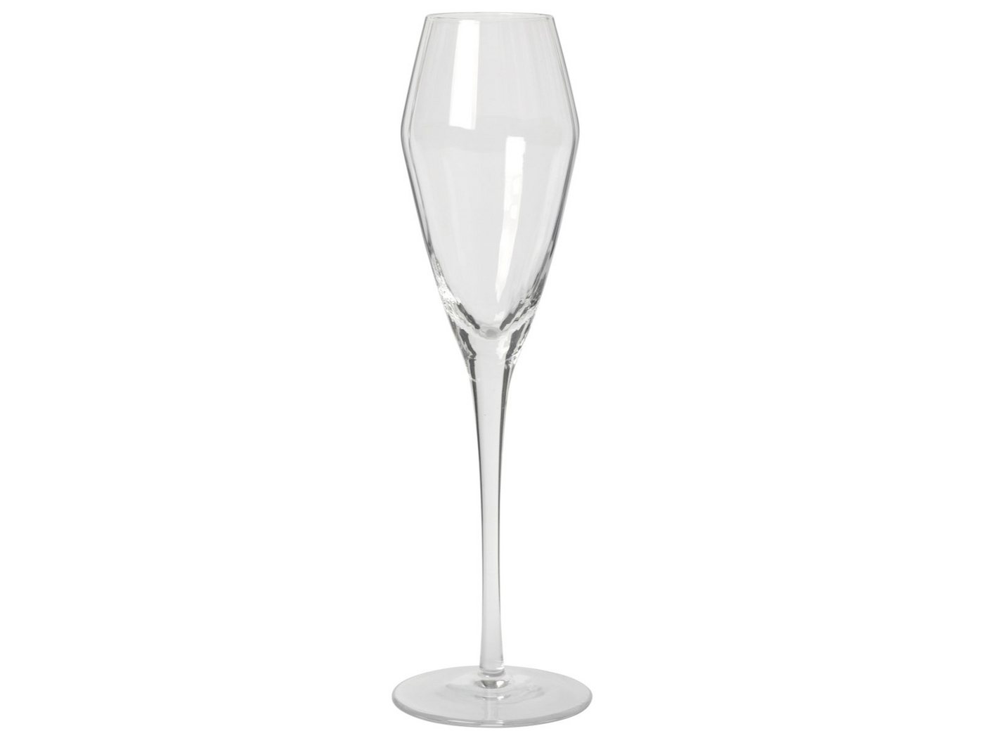 Broste Copenhagen Sektglas Sandvig Champagnerglas 0,2l, Mundgeblasenes Glas mit Linien von Broste Copenhagen