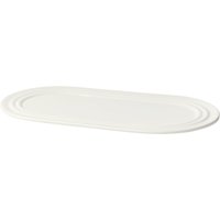 Broste Copenhagen - Stevns Teller, oval 27,5 x 14,5 cm, kalkweiß von Broste Copenhagen