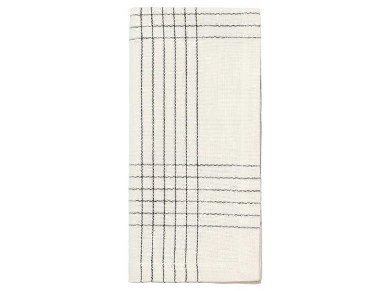 Broste Copenhagen Stoffserviette Alice Serviette black/natural 45x45cm (1 Stück) von Broste Copenhagen