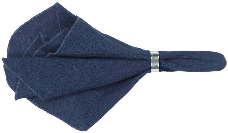 Broste Copenhagen Stoffserviette Gracie Serviette Leinen Insignia Blue 45 x 45 cm, Gracie Serviette von Broste Copenhagen