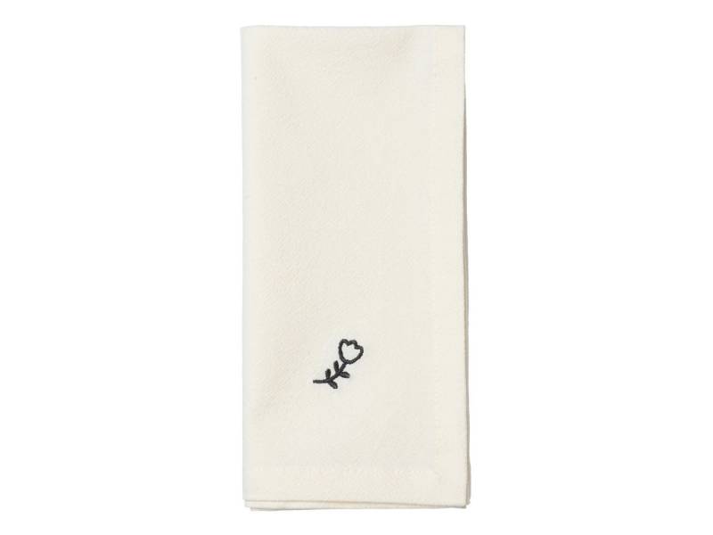 Broste Copenhagen Stoffserviette Mai Stoffserviette black/off white 45x45cm (1 Stück) von Broste Copenhagen