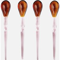 Broste Copenhagen Swirly Glass Teaspoon - Pink/ Brown von Broste Copenhagen