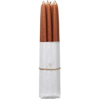 Broste Copenhagen - Tapers getauchte Spitzkerze, Ø 1,2 cm, terracotta (10er-Set) von Broste Copenhagen