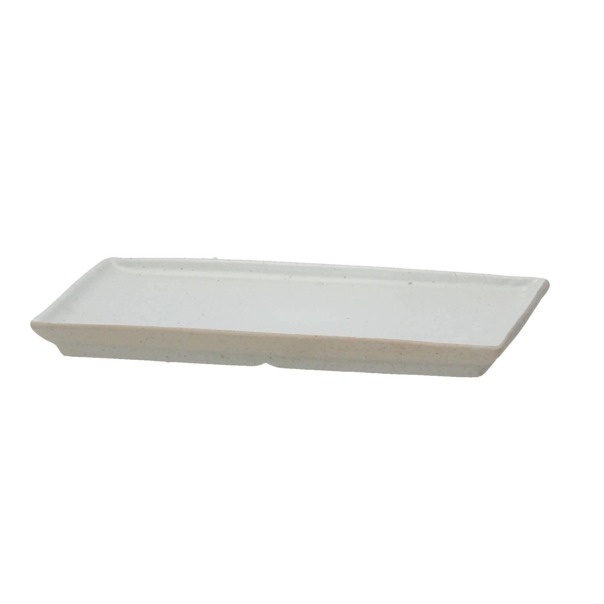 Broste Copenhagen Teller Eli 20x12 cm matt soft light grey Steingut von Broste Copenhagen A/S