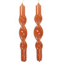 Broste Copenhagen - Twist Kerze, burned orange (2er-Set) von Broste Copenhagen