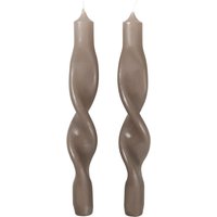 Broste Copenhagen - Twist Kerzen, linen (2er-Set) von Broste Copenhagen