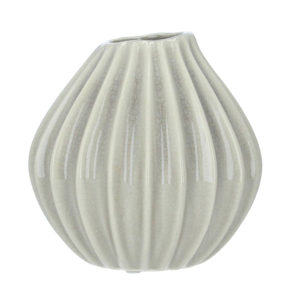 Broste Copenhagen Vase Wide 15 cm Rainy Day Keramik braun von Broste Copenhagen