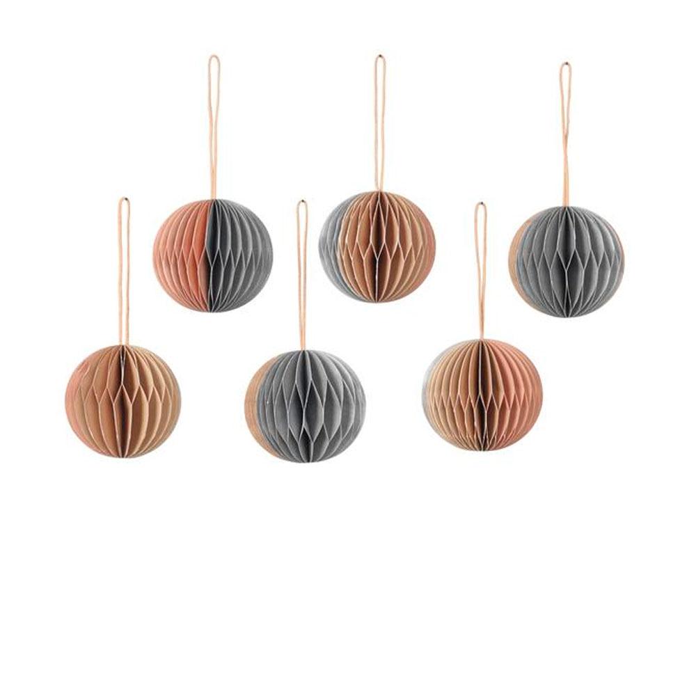 Broste Copenhagen Weihnachtsschmuck Ball Papier 6tlg. Set beige/blau Broste Copenhagen Weihnachtsschmuck Ball Papier 6tlg. Set beige/blau von Broste Copenhagen A/S