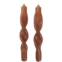 Kerze Set Twist terracotta von Broste Copenhagen