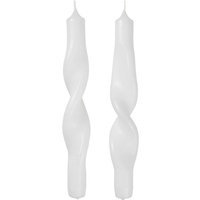 Kerze Set Twist pure white von Broste Copenhagen