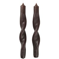 Kerze Set Twist dark brown von Broste Copenhagen