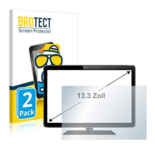 BROTECT 13.3" Entspiegelungs-Schutzfolie für Kassensysteme mit 13,3 Zoll (33.8 cm) [285 mm x 180 mm, 16:10] (2 Stück) Matt, Anti-Fingerprint von BROTECT