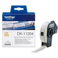 brother Endlosetikettenrolle für Etikettendrucker DK11204 weiß, 17,0 x 54,0 mm, 1 x 400 Etiketten von Brother