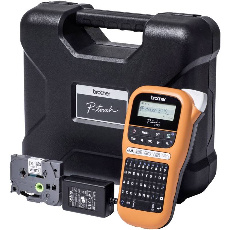 B-Ware Brother P Touch E110 Vp Beschriftungsgerät Etikettendrucker Labelmaker Orange Set B-Ware Brother P Touch E110 Vp Beschriftungsgerät Etikettendrucker Labelmaker Orange Set von Brother