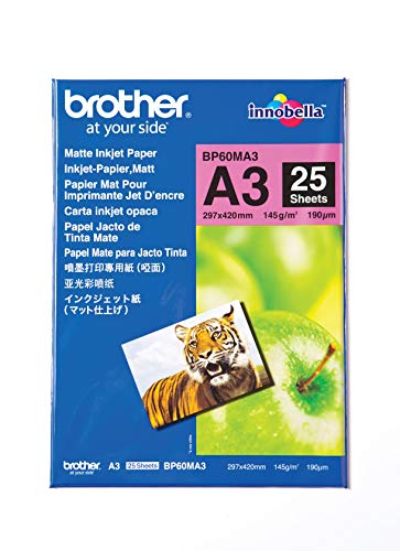 Brother BP-60MA3 Inkjetpapier matt A3 25BL 145g/qm für MFC-6490CW 6890CDW von Brother