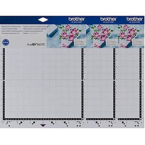 Brother CADXMAT3LOW12 ScanCut SDX Klebematte mit geringer Haftung, 3 Stück, Kunststoff Brother CADXMAT3LOW12 ScanCut SDX Klebematte mit geringer Haftung, 3 Stück, Kunststoff von Brother