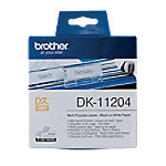 Brother QL Etiketten Authentisch DK-11204 DK-11204 Selbsthaftend Schwarz auf Weiß 17 x 54 mm 400 Etiketten von Brother