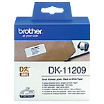 Brother QL Etiketten Authentisch DK-11209 DK-11209 Selbsthaftend Schwarz auf Weiß 62 x 29 mm 800 Etiketten von Brother