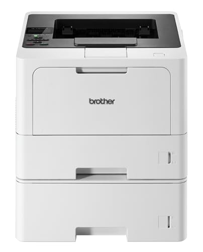 Brother HL-L5210DNT Laserdrucker schwarz weiß (A4, 48 Seiten/Min., 1.200x1.200 DPI, LAN, Duplex, 250+520 Blatt Papierkassetten) weiß/grau von Brother