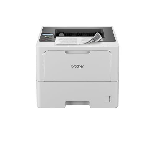 Brother HL-L6210DW Laserdrucker schwarz weiß (A4, 50 Seiten/Min., 1.200x1.200 DPI, LAN, WLAN, Duplex, 520 Blatt Papierkassette) weiß/grau von Brother