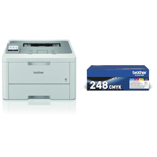 Brother HL-L8230CDW Farb-LED-Drucker mit WLAN Original TN-248VAL Toner 4er-Pack Schwarz,Gelb,Cyan, Magenta von Brother
